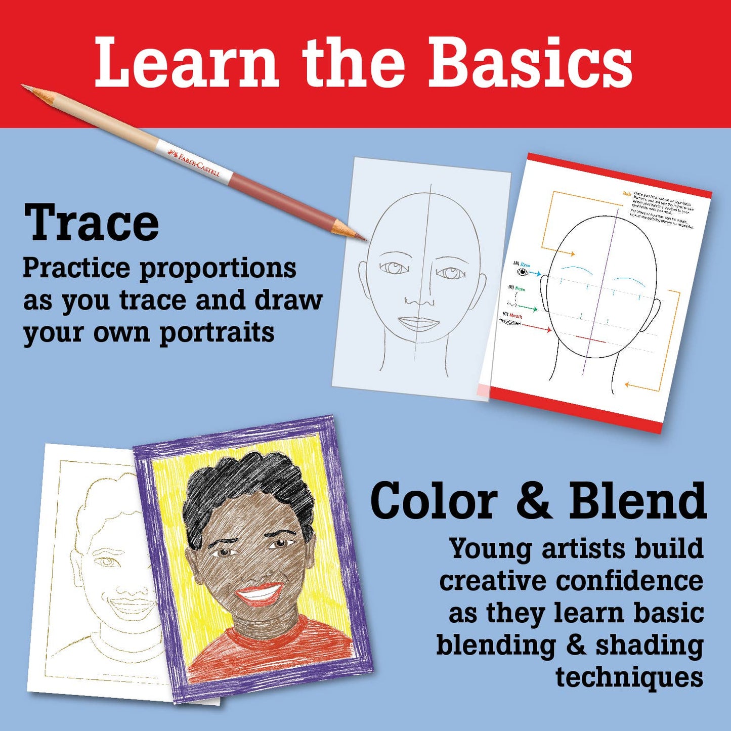 World Colors How to Draw Faces Art Set for Kids