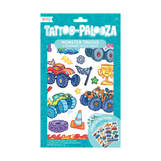 Tattoo Palooza: Temporary Tattoos - Monster Trucks (3 Sheet