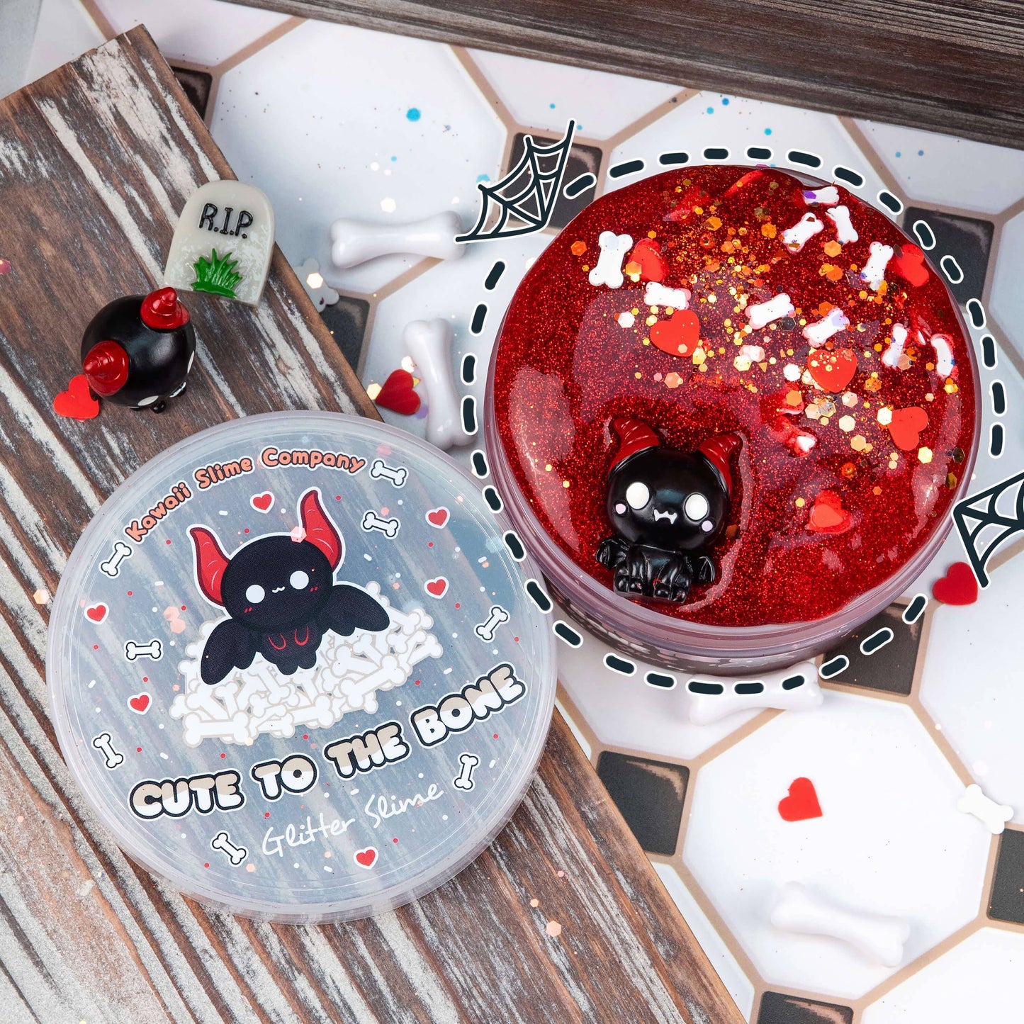 Cute To The Bone Glitter Slime (4pcs/case)