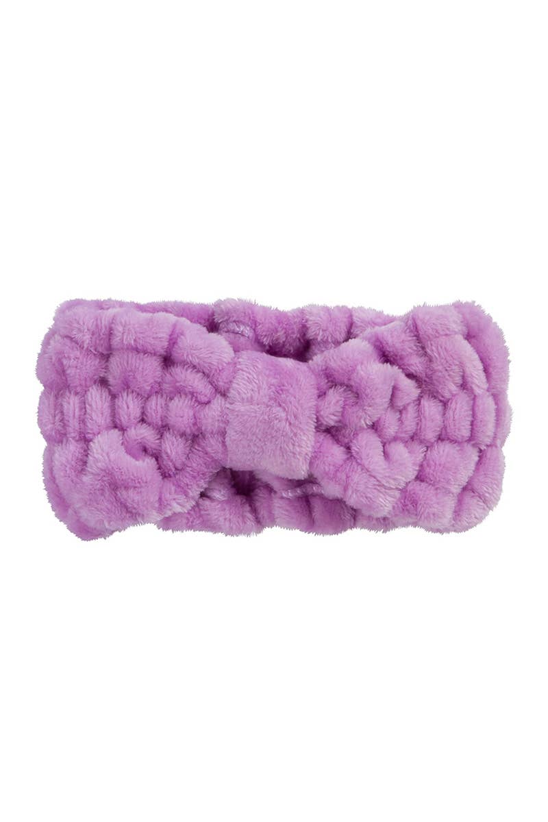 CALA 69234 Lavender Plush Bow Headband - 6pc