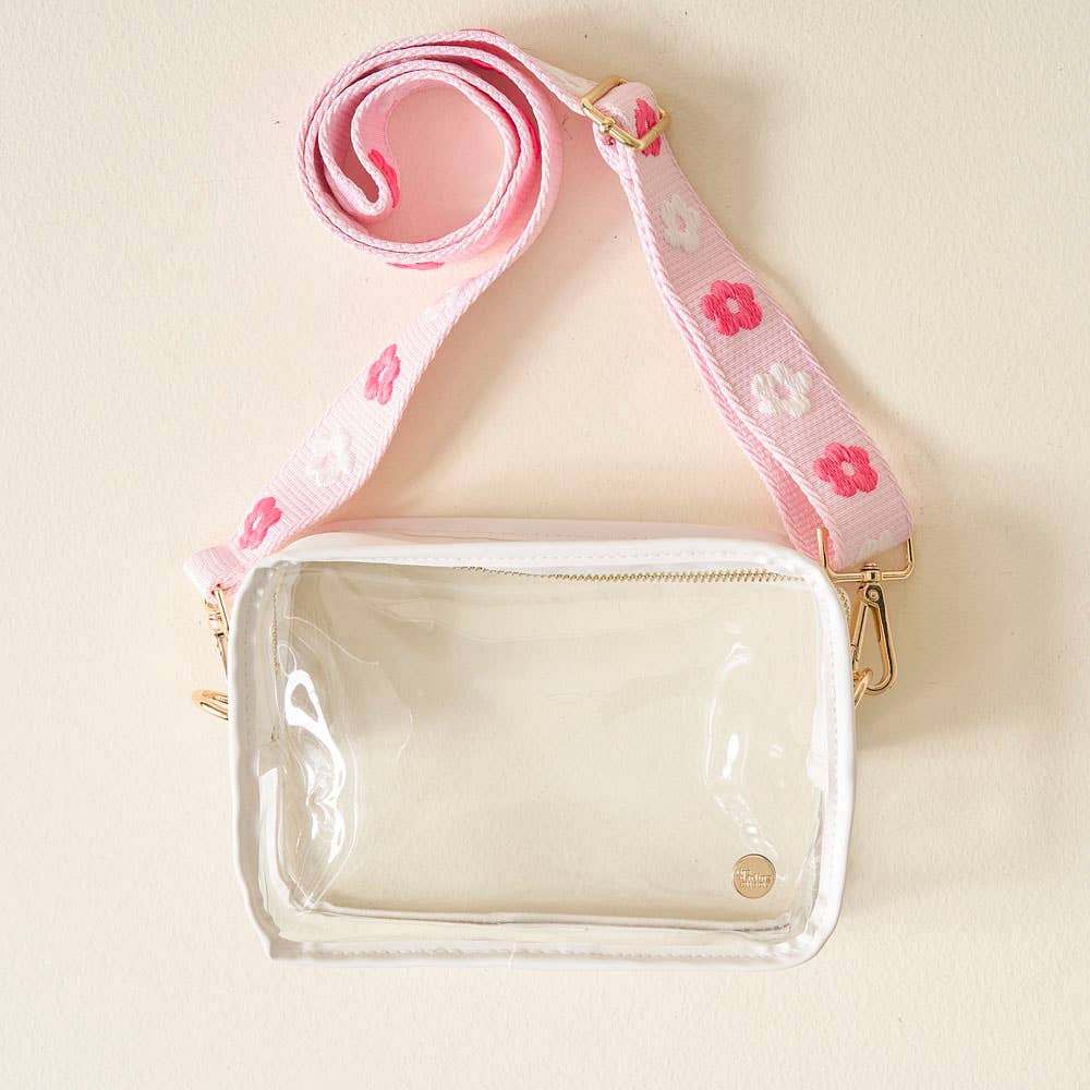 Clear Crossbody Bag-Hot Pink