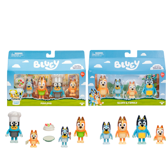 Moose Toys - Bluey Family 4-Pack Figure Set