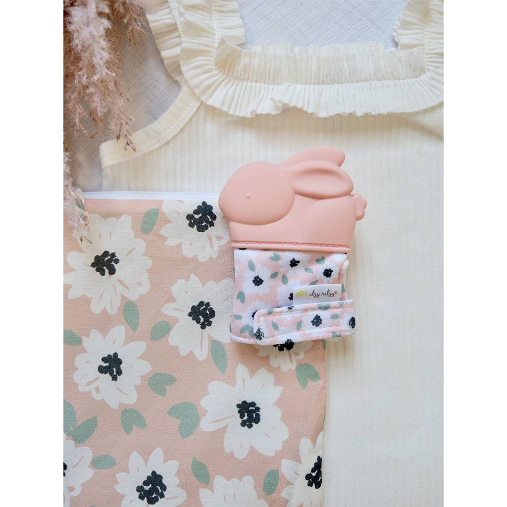 Itzy Mitt™ Silicone Teething Mitts: Lilac Dino
