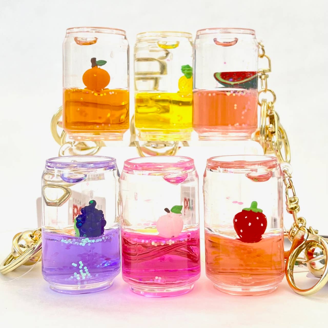 12107 FRUIT CAN FLOATY KEY CHARM