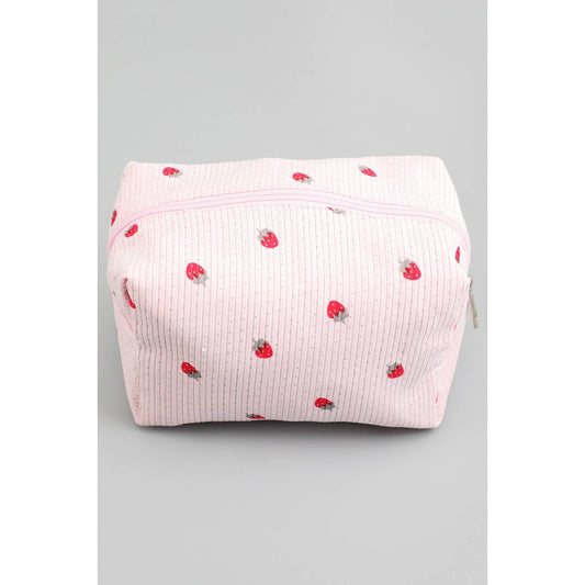 CORDUROY MAKEUP TRAVEL POUCH