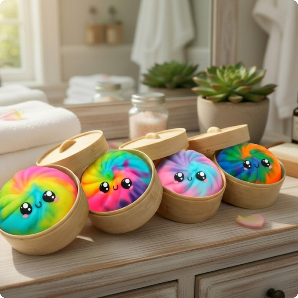 Mystery Tie & Dye Dumpling Mini Squishies - 12pc PDQ (3.5")