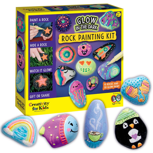 Glow in the Dark Rock Painting DIY Craft Kit for Kids