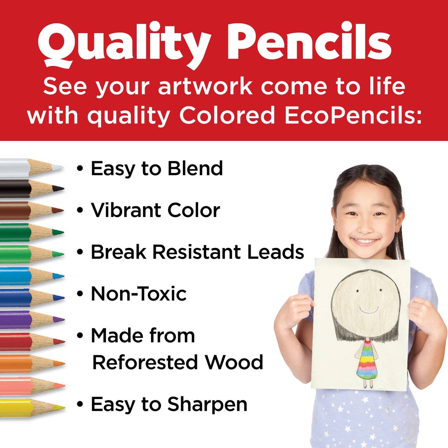 World Colors - 15 Colored Pencils with Skin Tones EcoPencils