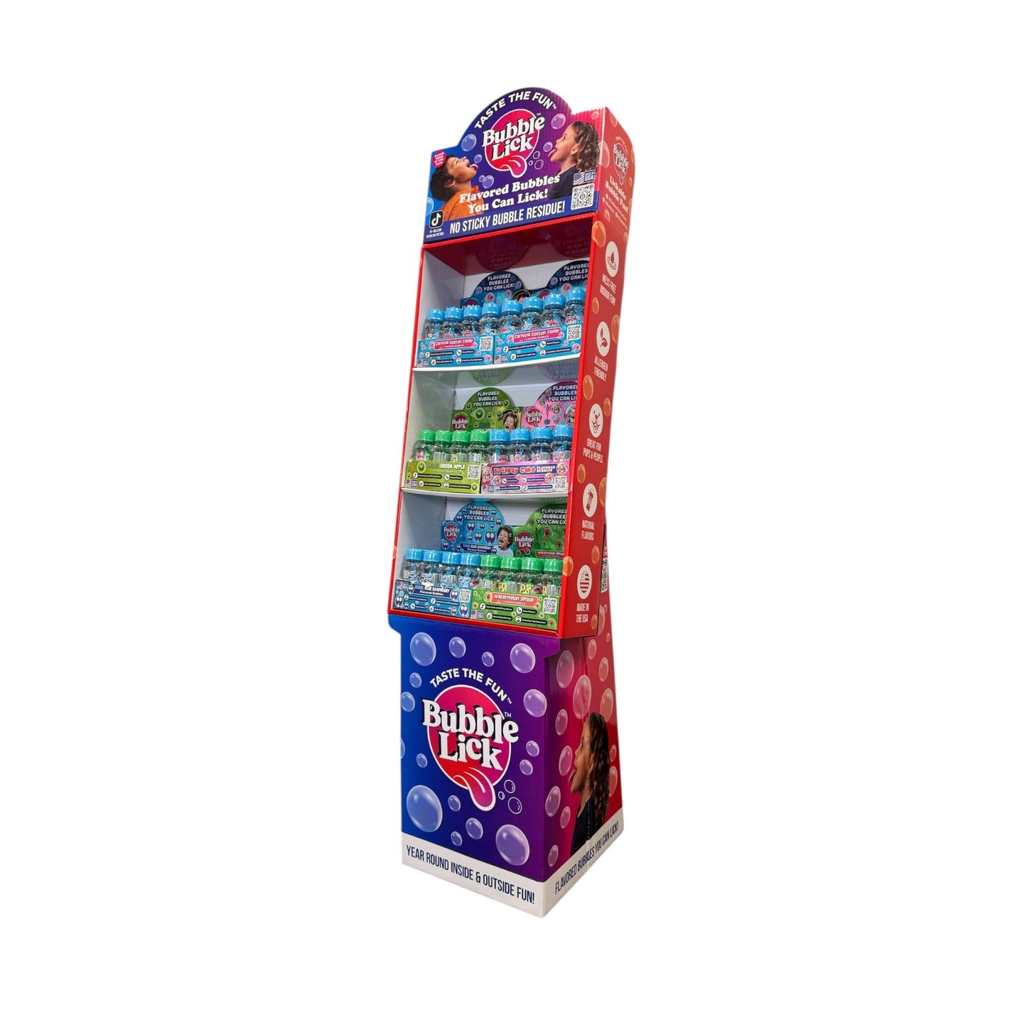 BubbleLick Pre-Filled Floor Display