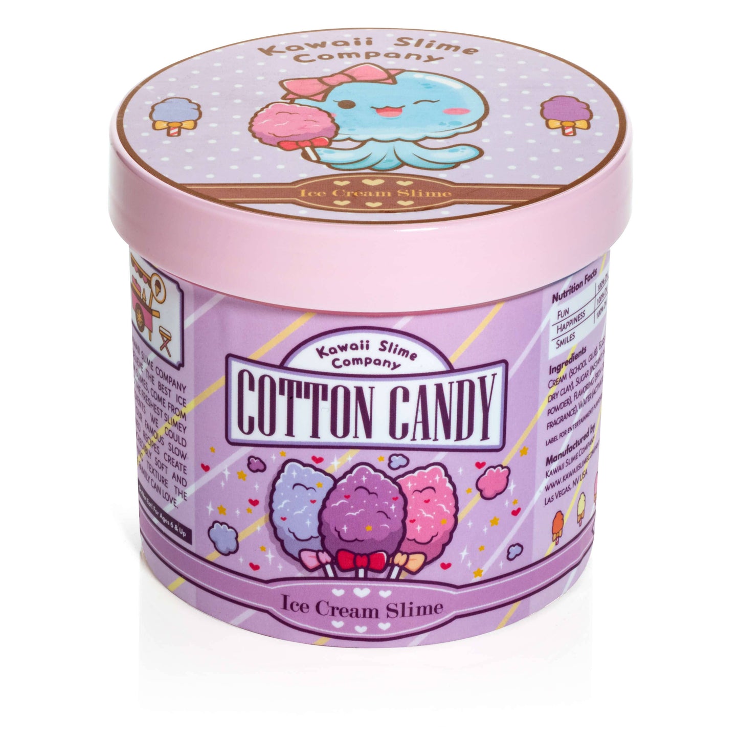 Cotton Candy Scented Ice Cream Pint Slime (4pcs/case)