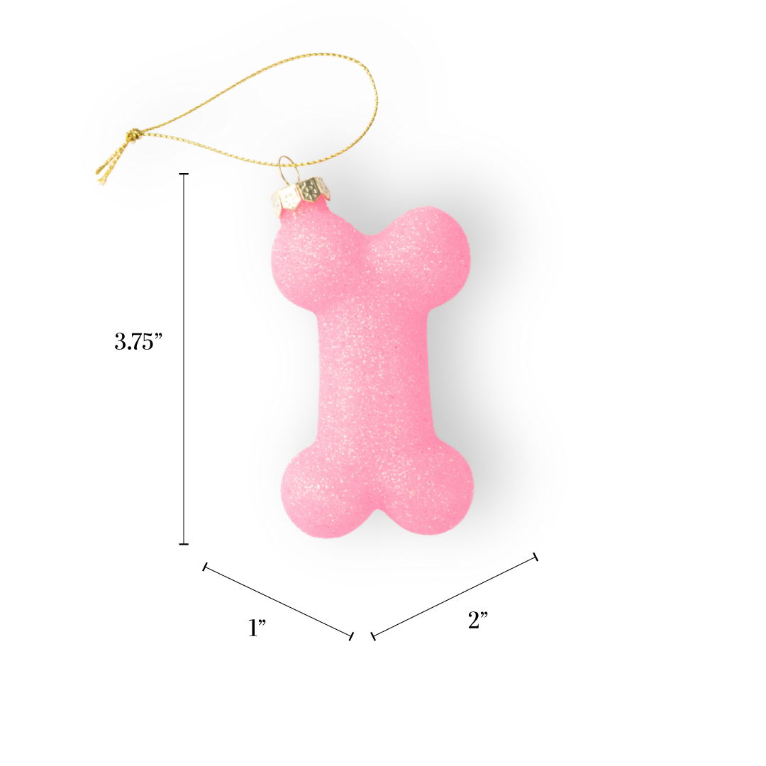 Pink Glittery Dog Bone