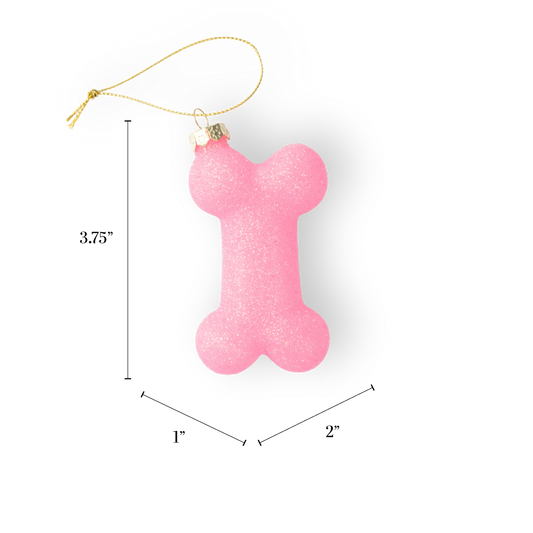Pink Glittery Dog Bone