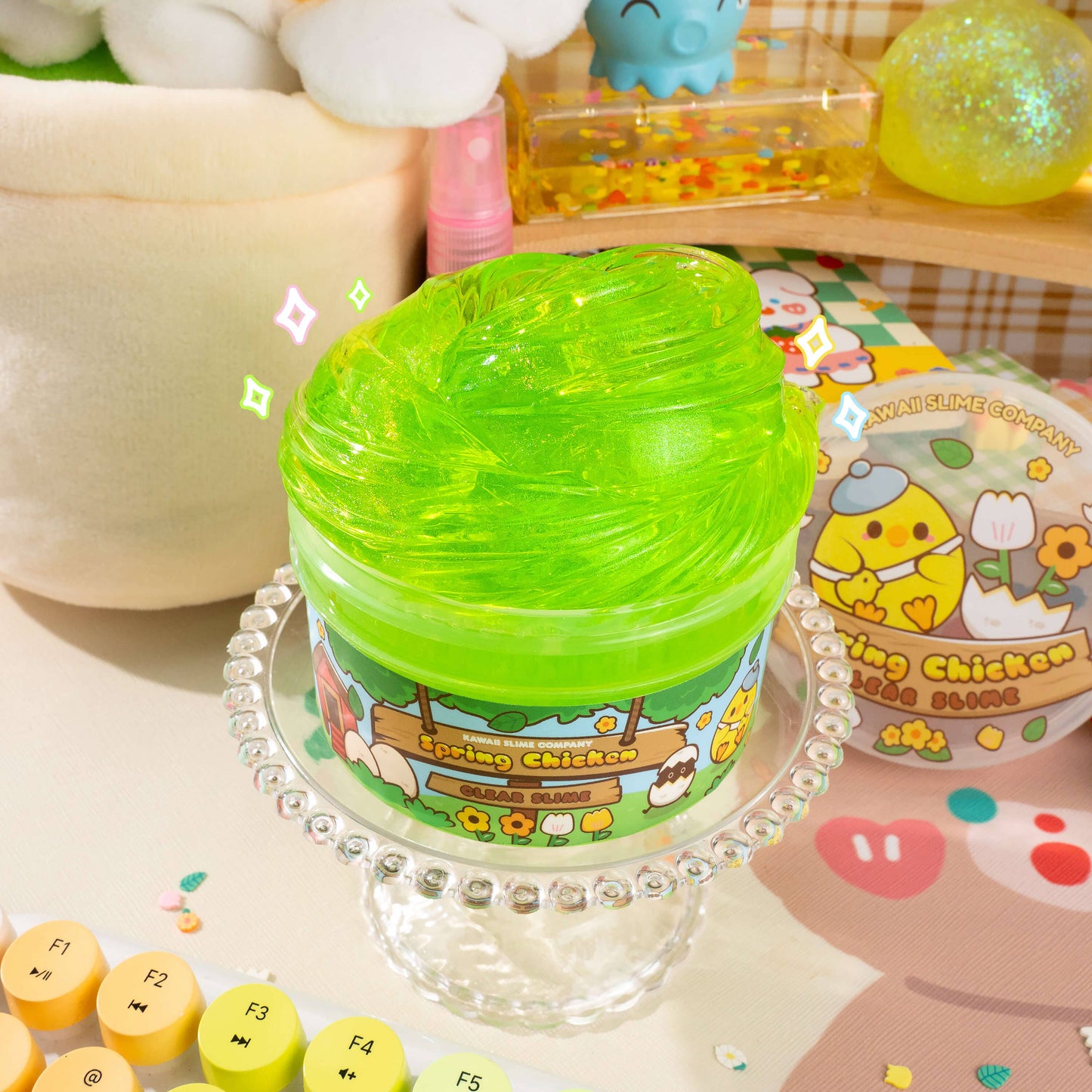 Spring Chicken Clear Slime (4pcs/Case)