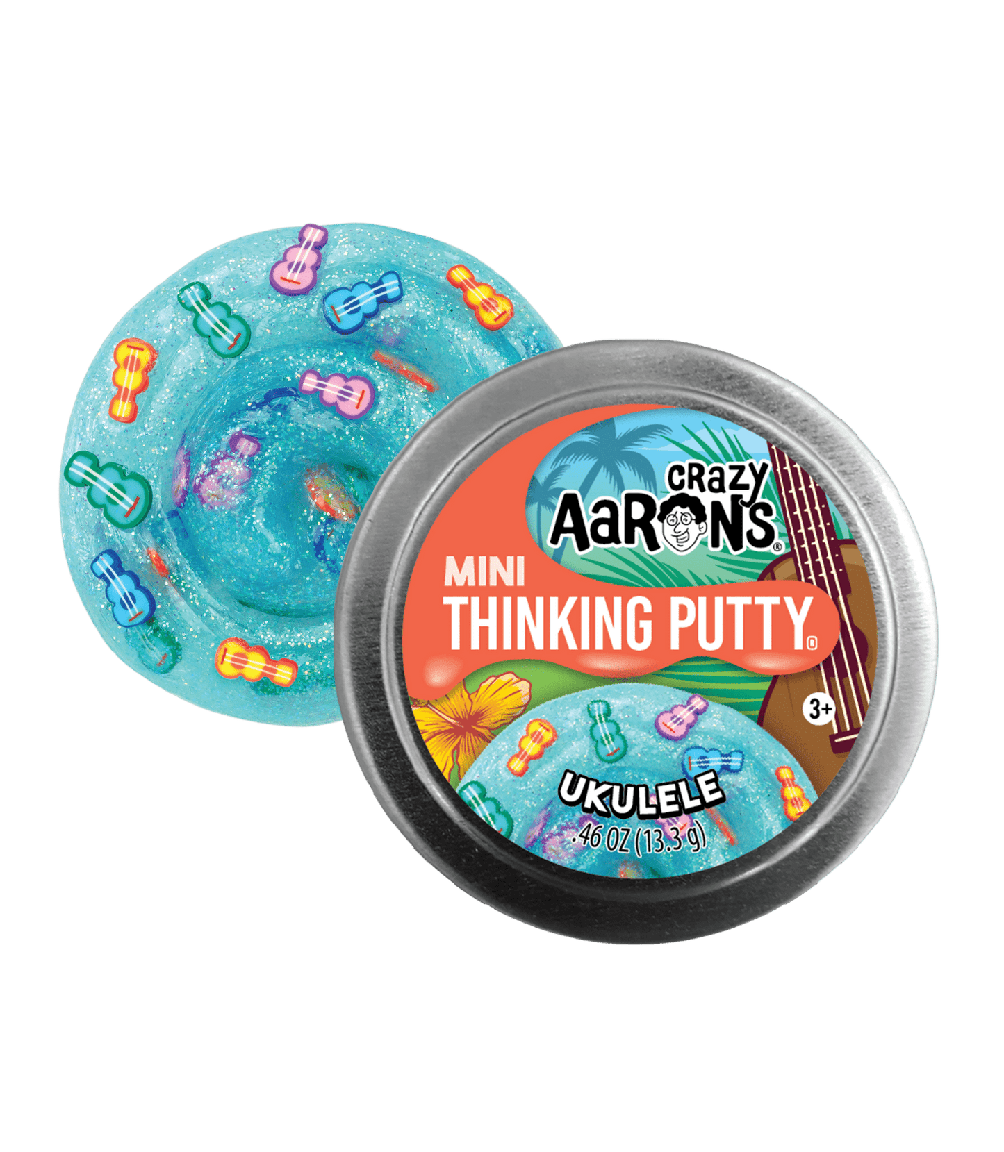 Mini Ukulele - 2" Thinking Putty Tin