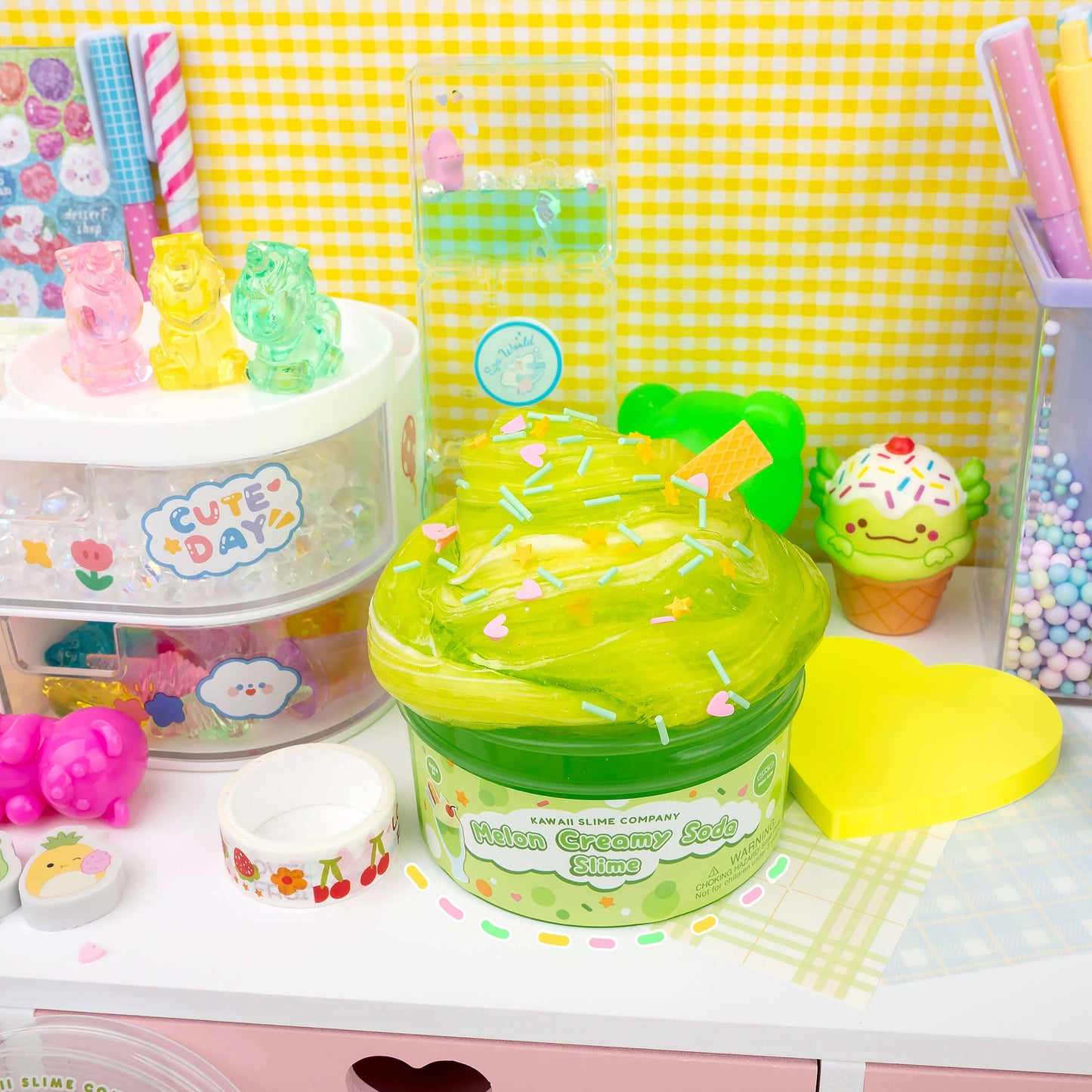 Melon Creamy Soda 2 Slimes in 1 (4pcs/case)