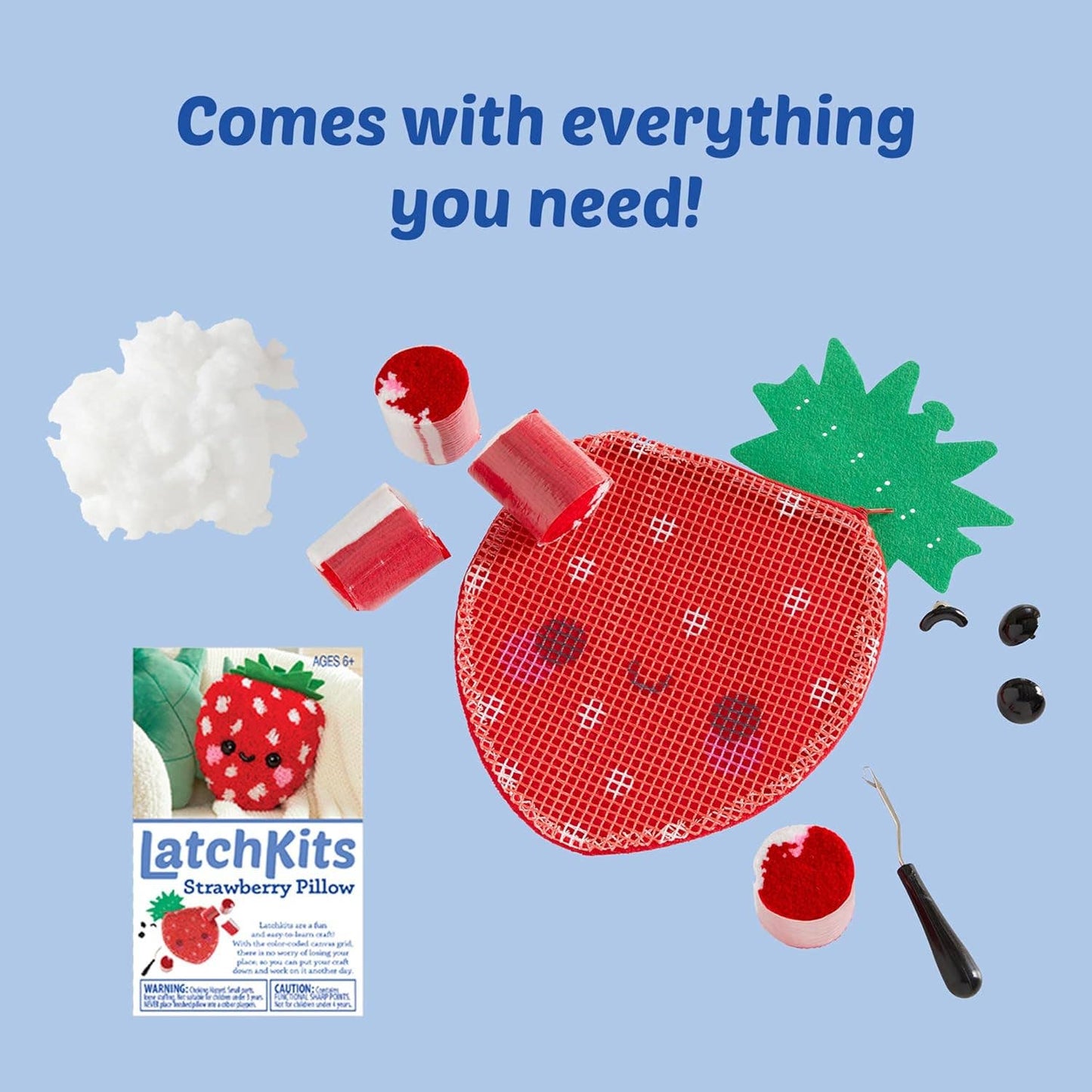 Latchkits Craft Kits - Strawberry Pillow - Arts and Crafts