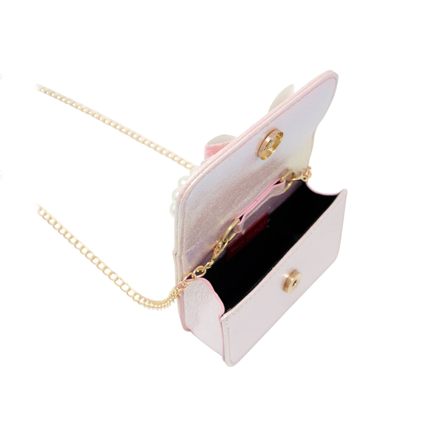 Glitter Bow Pearl Handle Bag