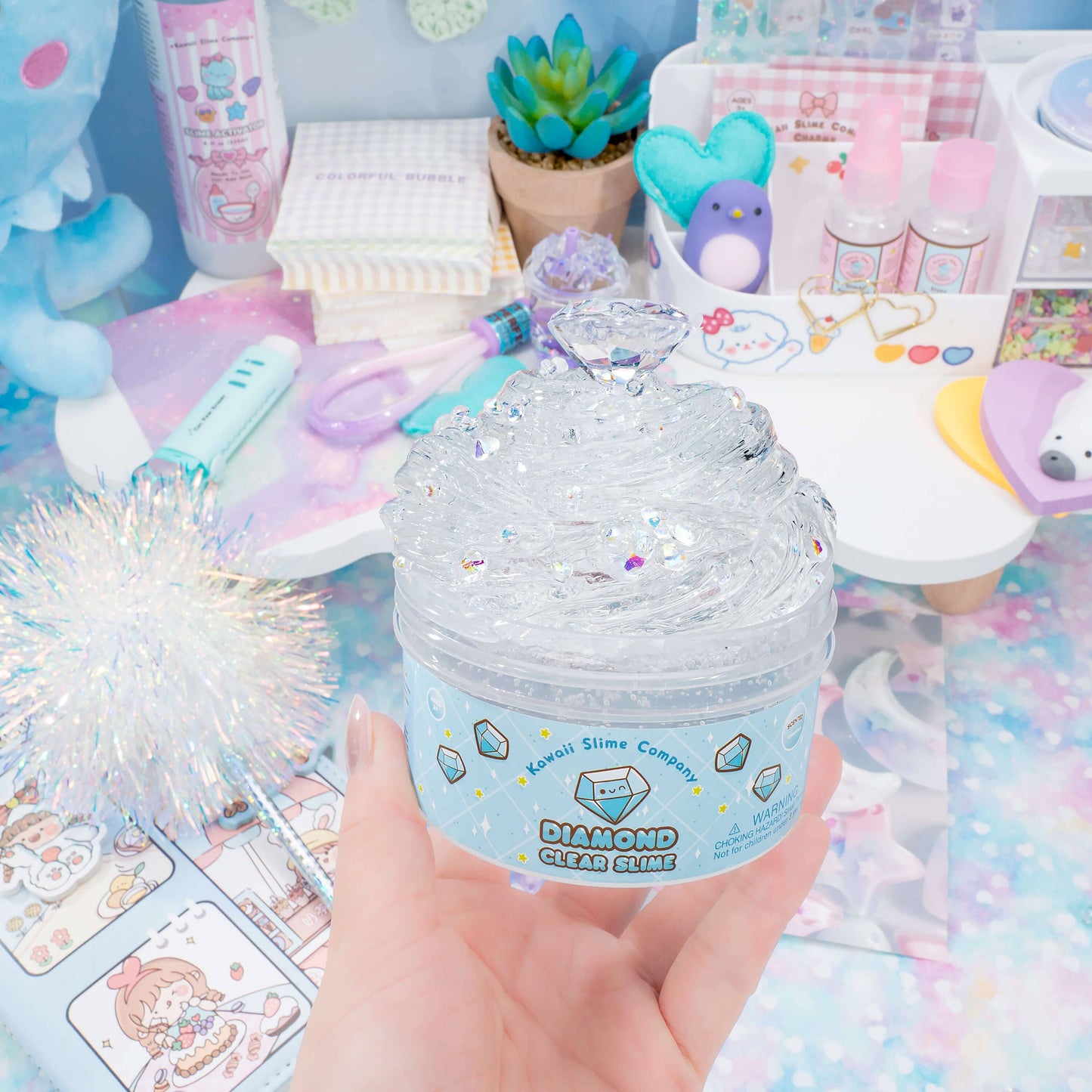 Diamond Clear Putty Slime (4pcs/case)