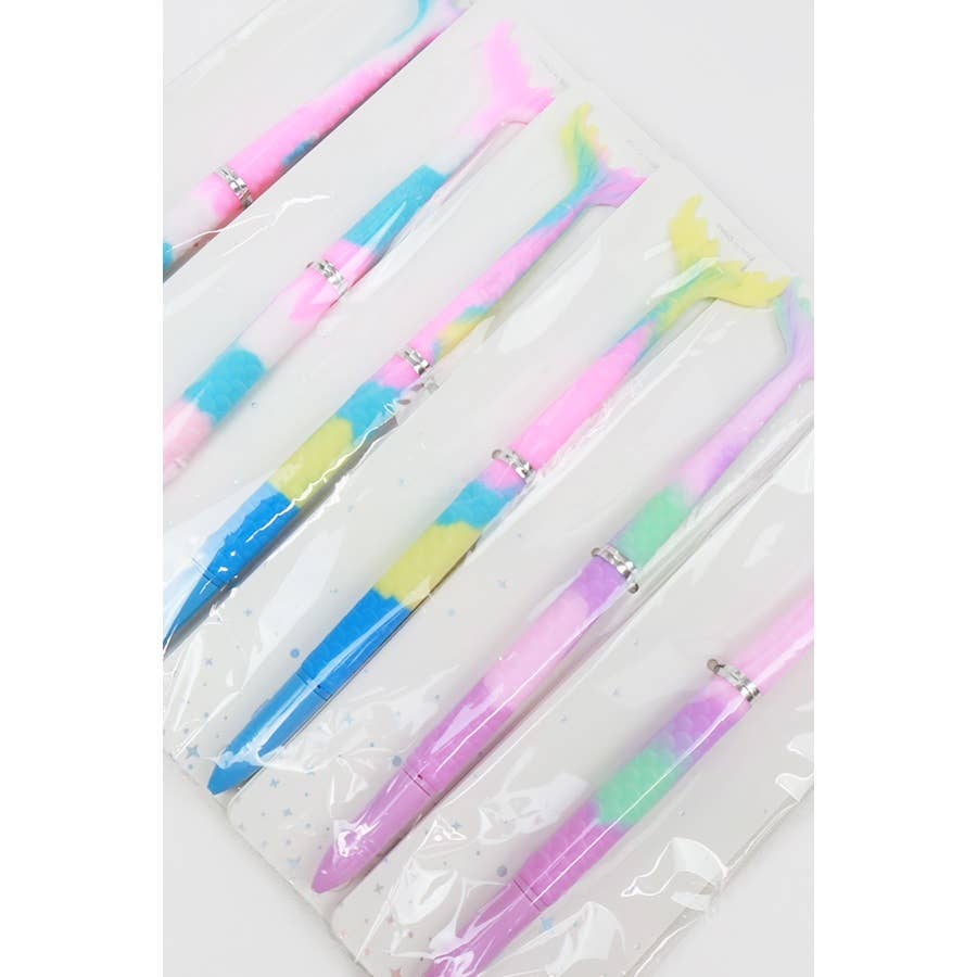 Soft Tone Swirls Mermaid Tail Pens
