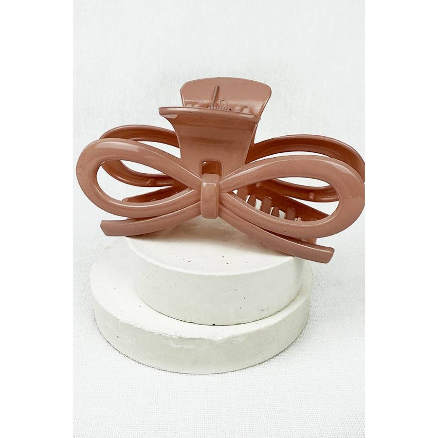 Knotted Bow Soft Tone Matte Hair Claw