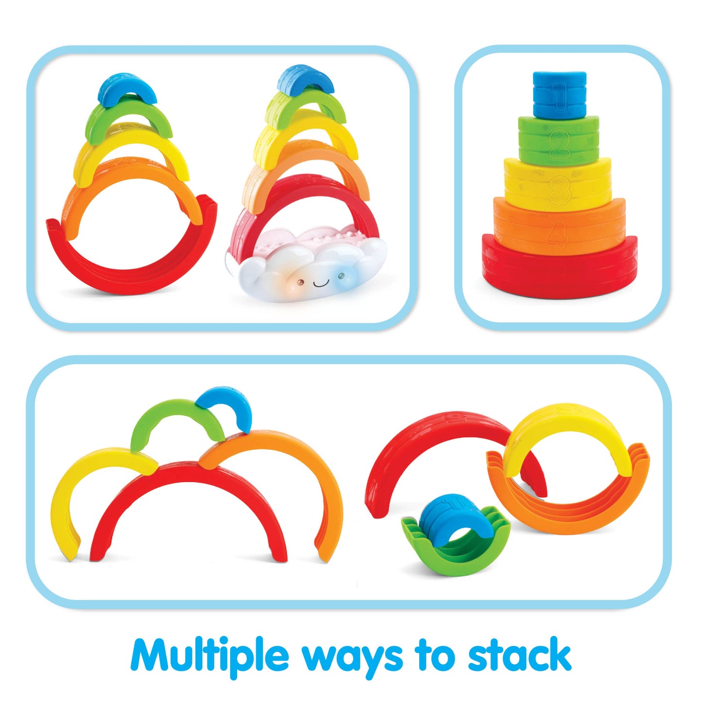 Kidoozie Musical Stack & Learn Rainbow, For Infants/Toddlers