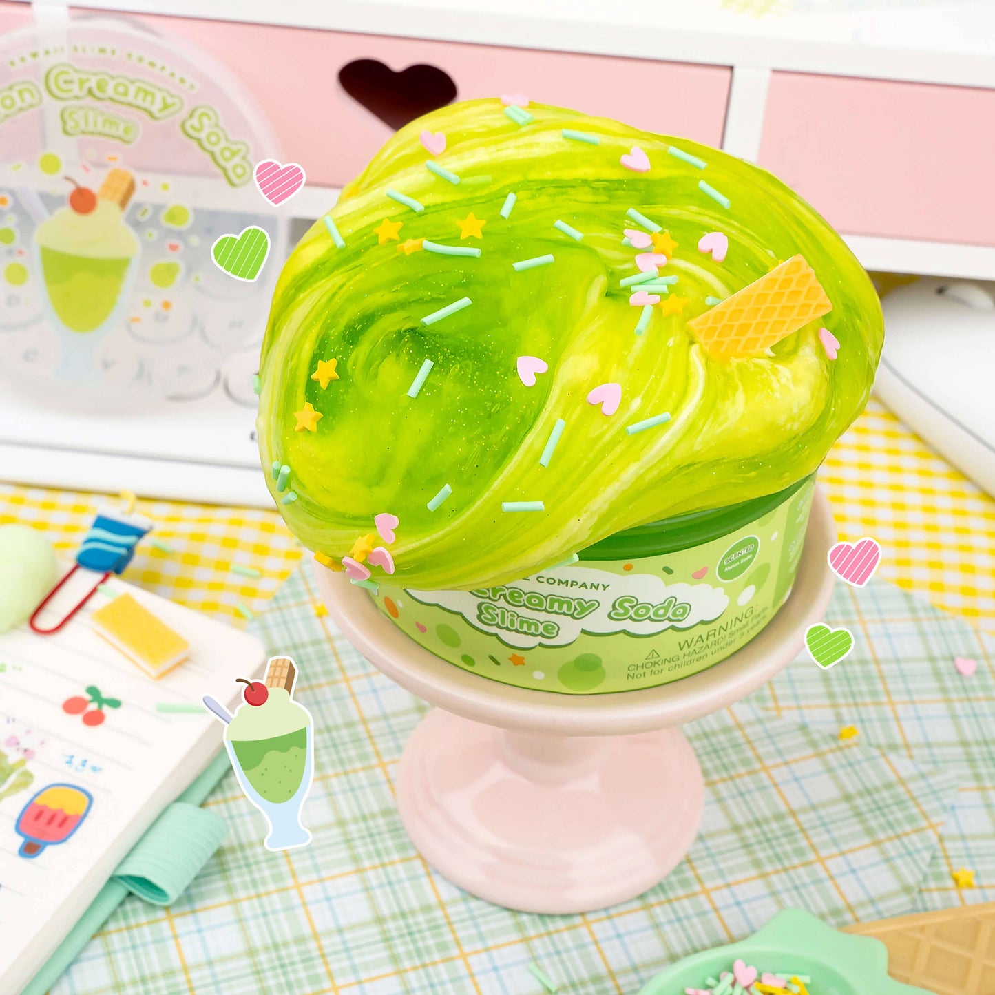 Melon Creamy Soda 2 Slimes in 1 (4pcs/case)