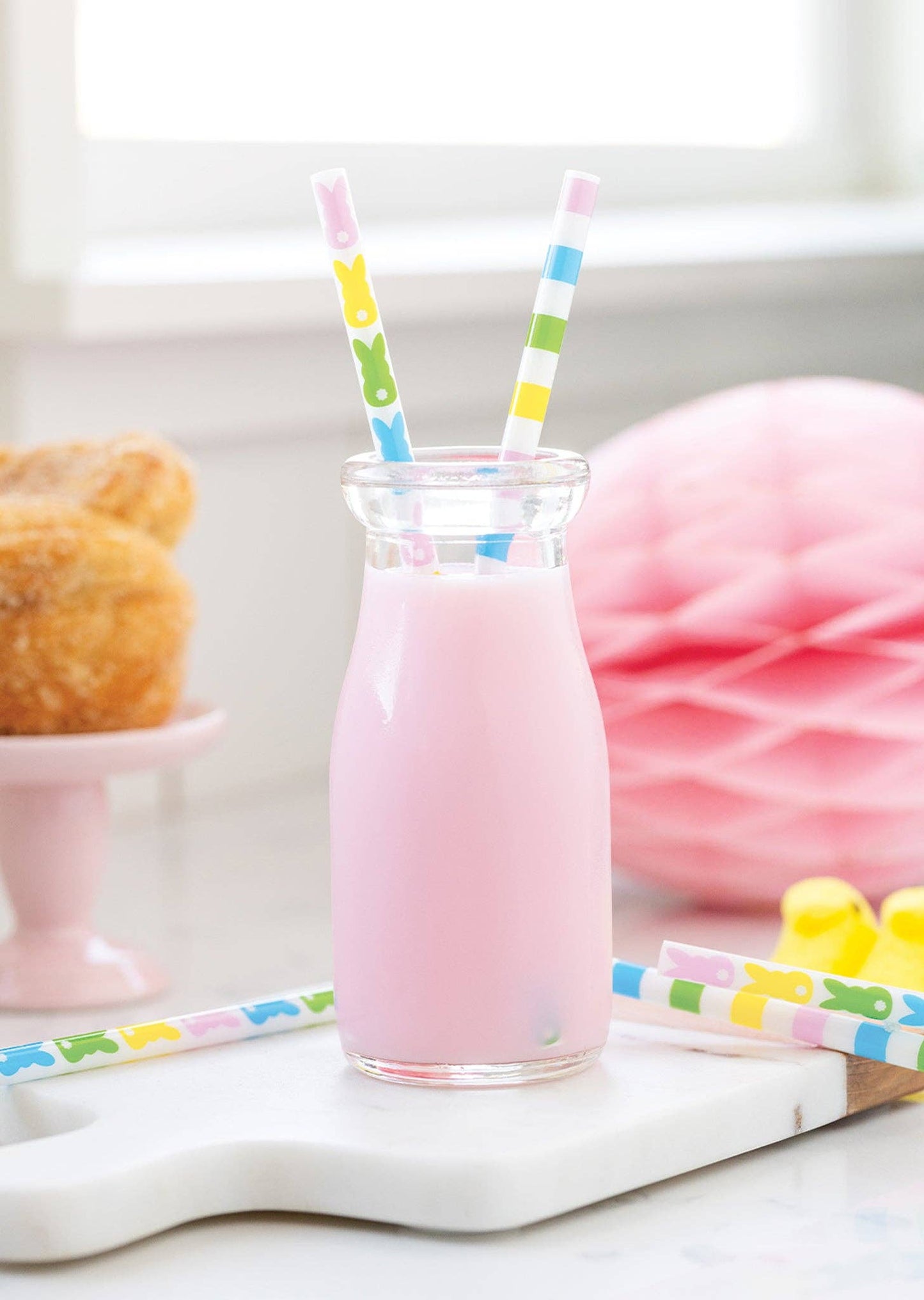 Pastel Bunnies Reusable Straws