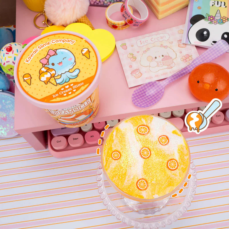 Dreamsicle Scented Ice Cream Pint Slime