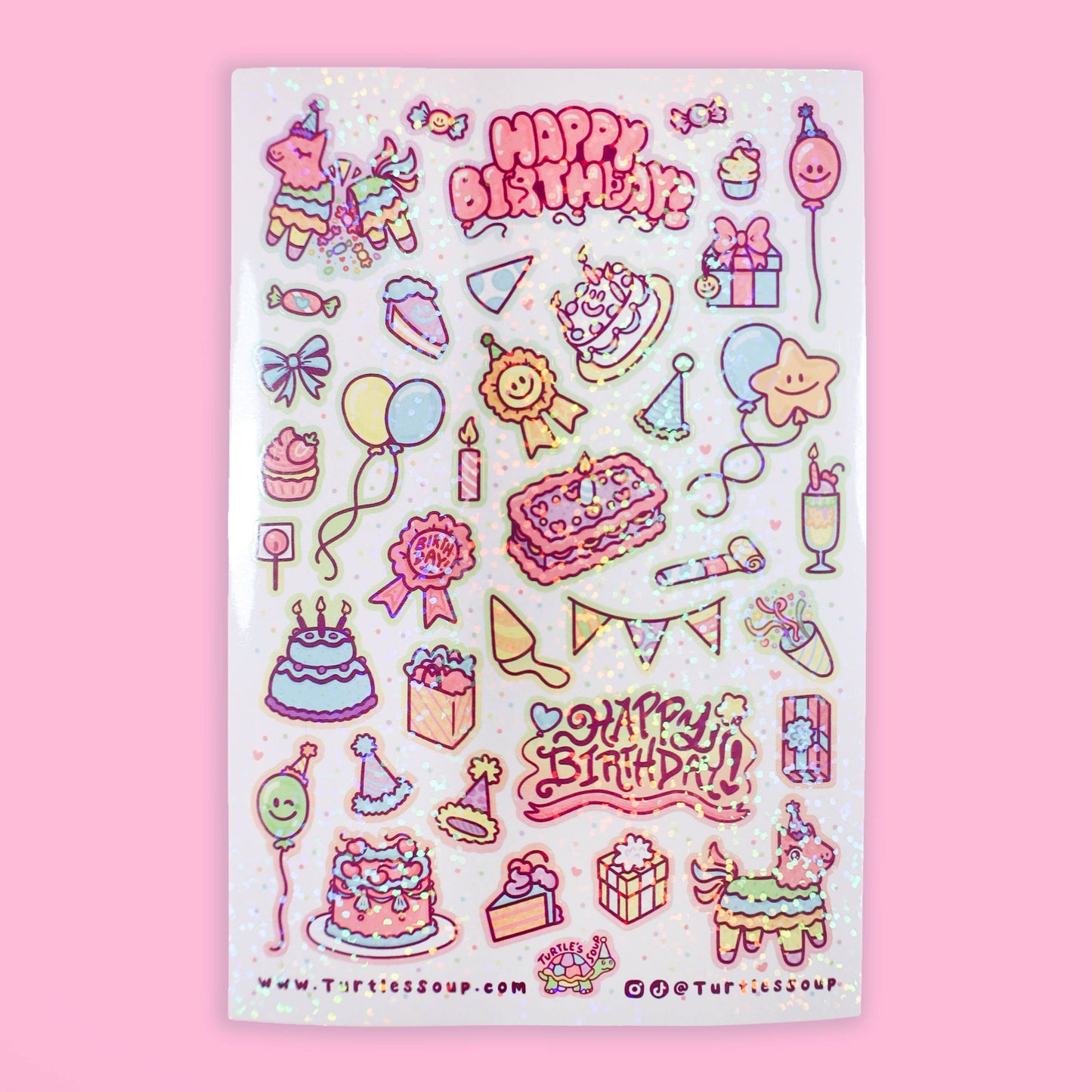 Birthday Stuff Vinyl Sticker Sheet