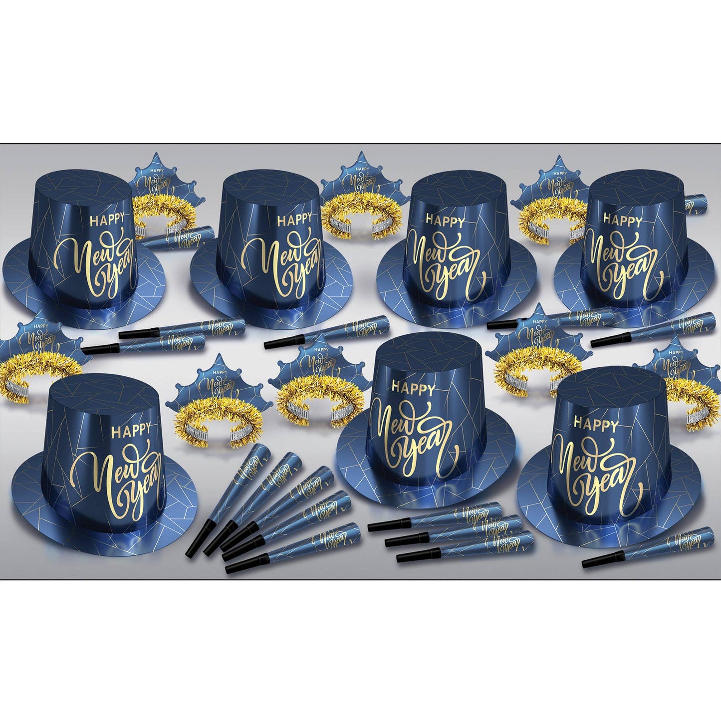Midnight Blue and Gold New Year Assorted Kit for 50