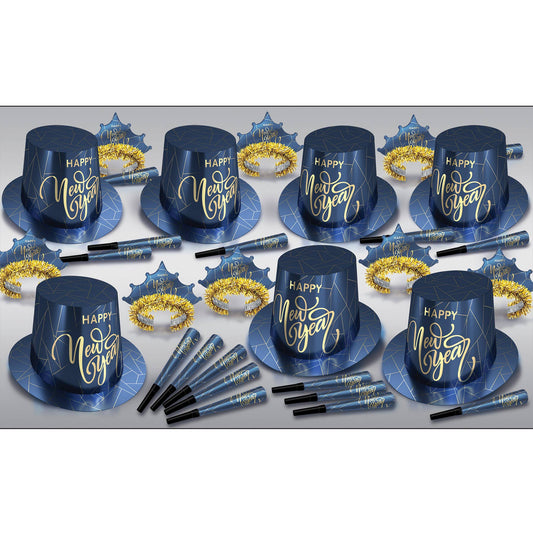 Midnight Blue and Gold New Year Assorted Kit for 50