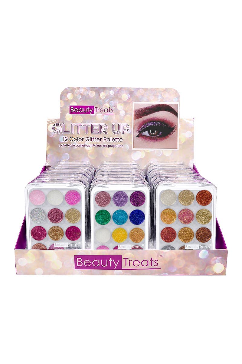 Beauty Treats 741 Glitter Up 12 Color Glitter Palette - 24pc