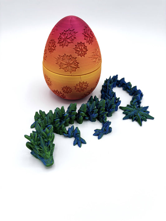 Mystery Winter Dragon Egg 3D Printed Fidget Toy