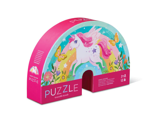 12-Piece Shaped Box Puzzle - Sweet Unicorn