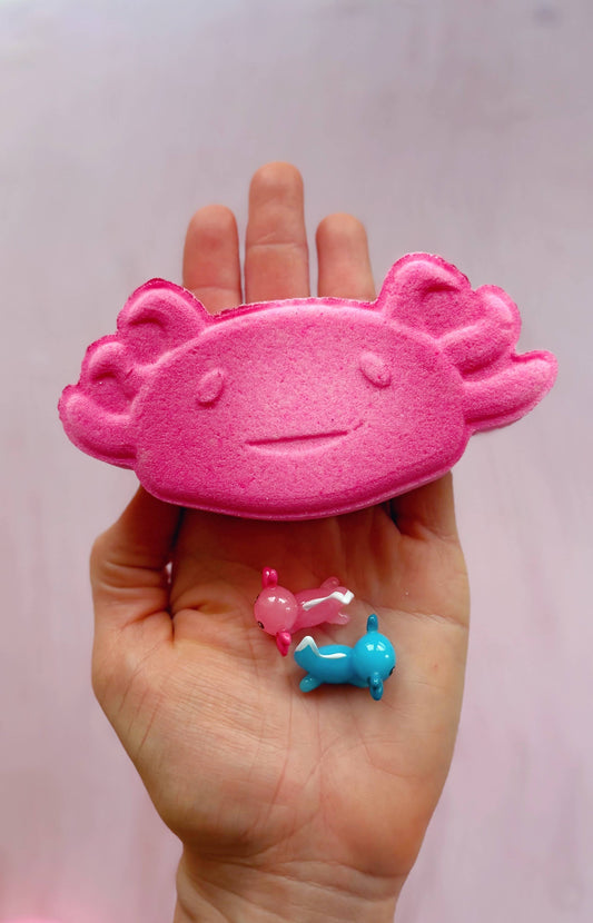 Axolotl Bath Bomb - with toy inside!