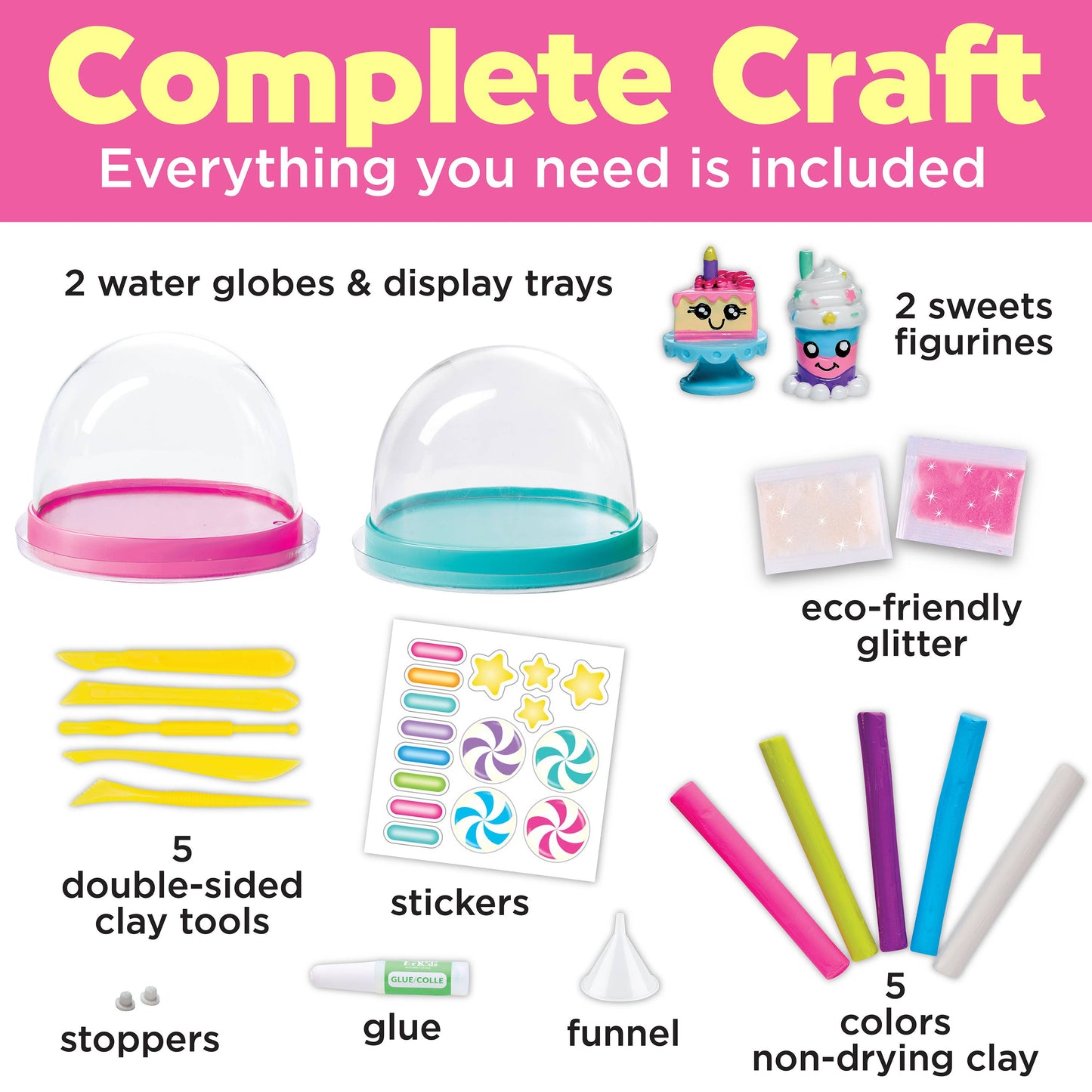Make Your Own Water Globes – Sweet Treats Craft Kit Makes 2