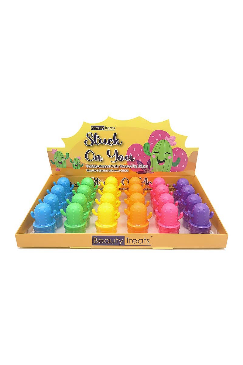 Beauty Treats 620 Stuck on You Cactus Lip Balm - 24pc