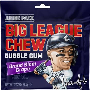 Big League Chew Grand Slam Grape/Aaron Judge, 12ct Pouch