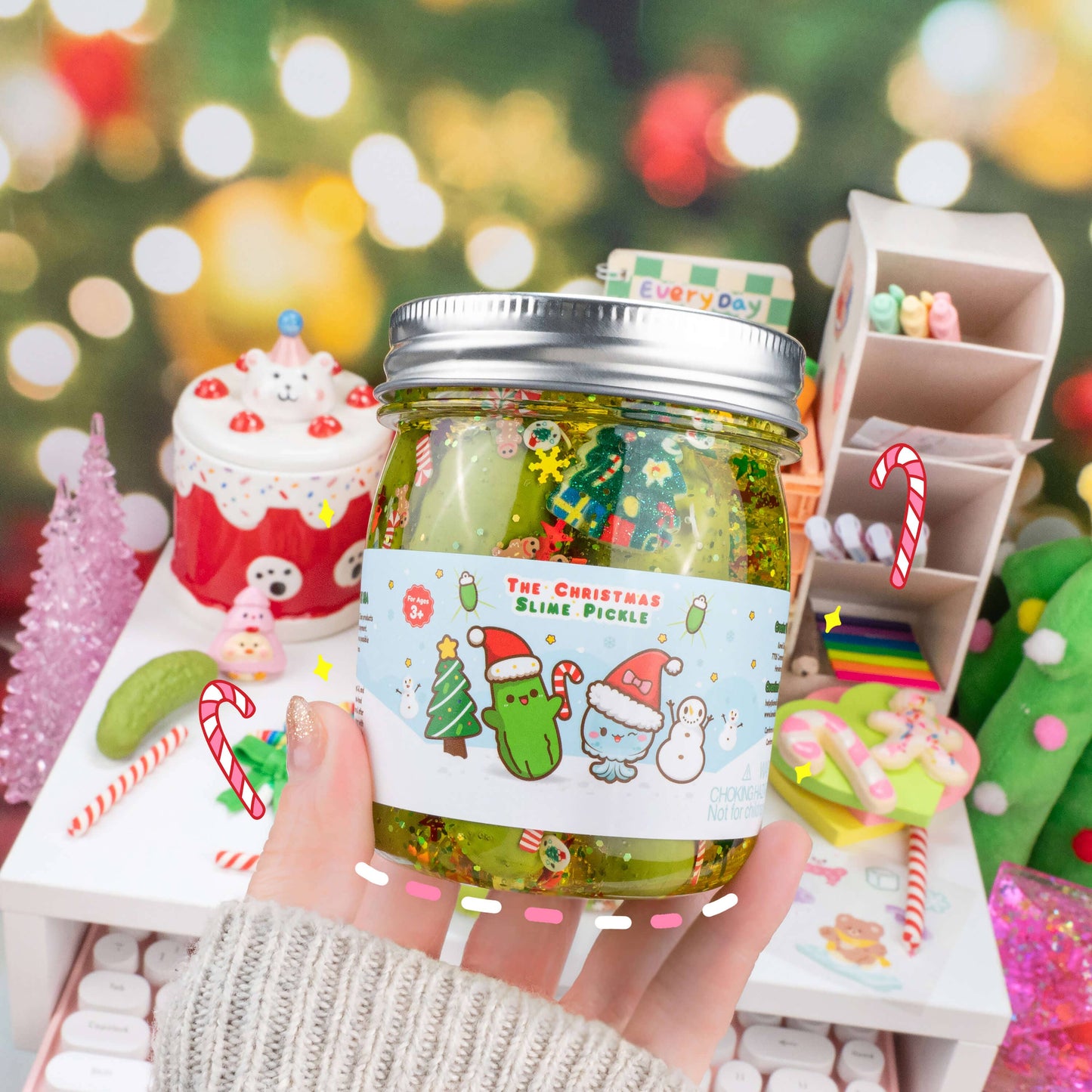 The Christmas Pickle Clear Slime (5pcs/case)
