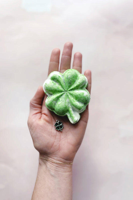 Shamrock - Four Leaf Clover Bath Bomb - Surprise Inside!