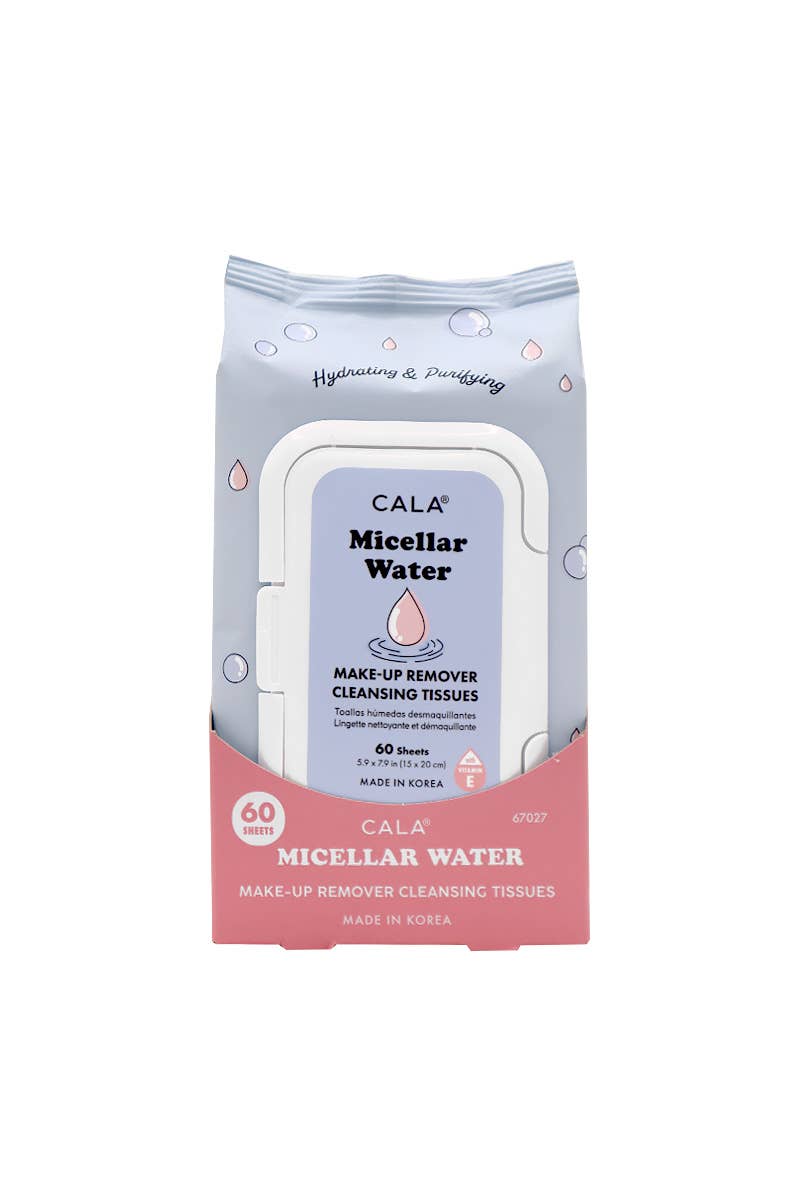 CALA 67027 Micellar Water 60 Makeup Remover Tissue - 3pc