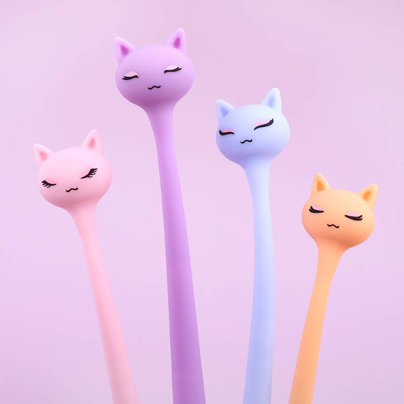 22712 Pastel Cats Wiggle Gel Pen-48