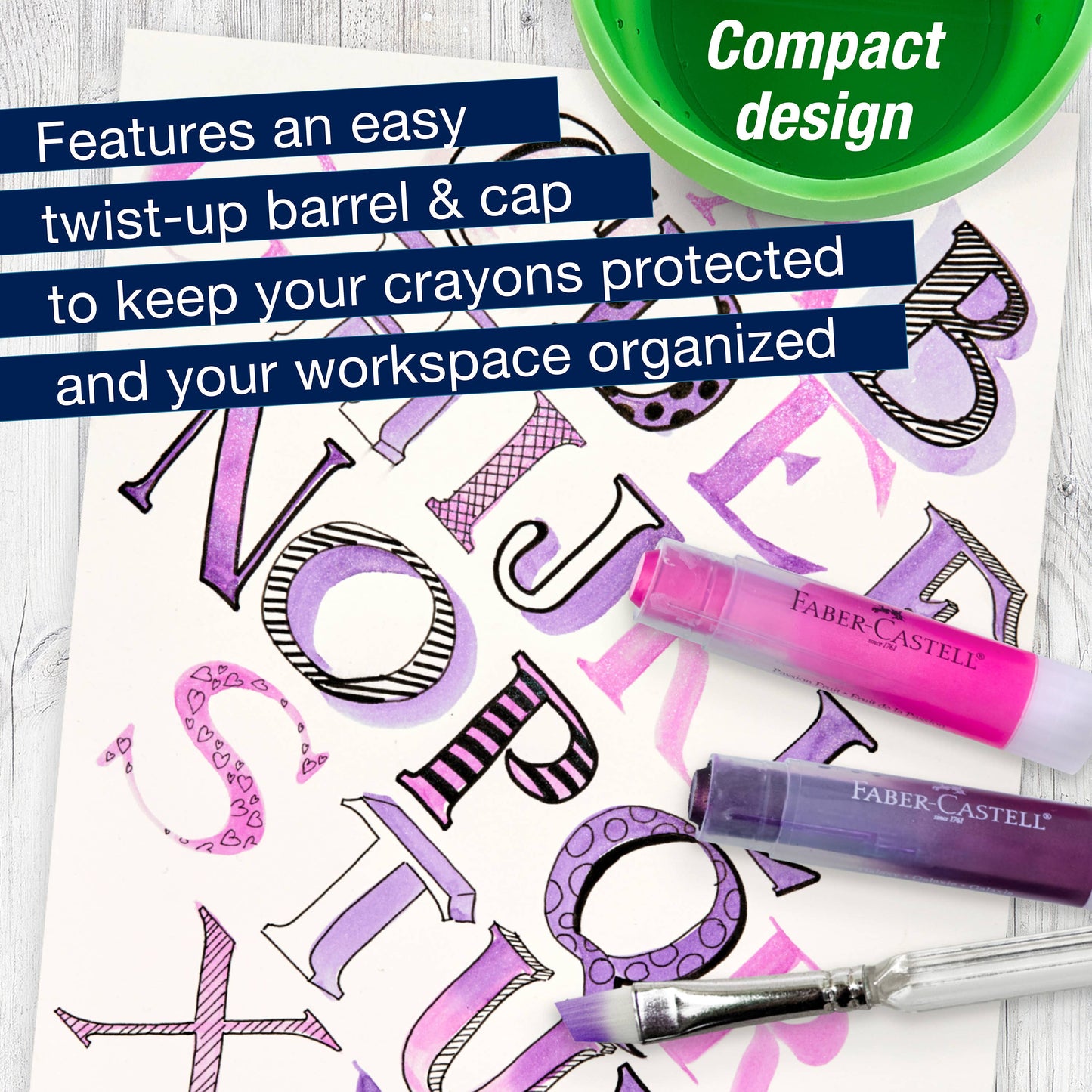 Faber-Castell Art Crayons 15 Ct Iridescents Set