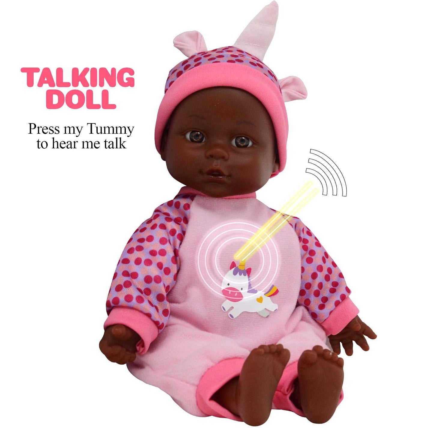 12" Soft Body Talk, Cry & Sing Interactive Baby Doll-Unicorn