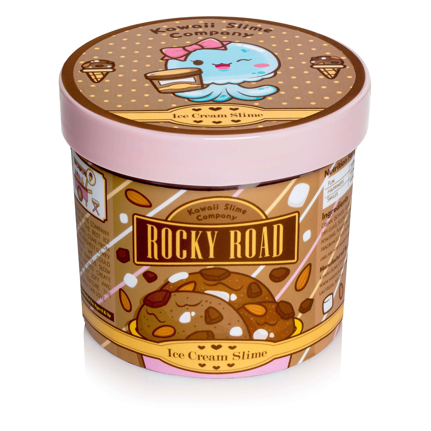 Rocky Road Scented Ice Cream Pint Slime (4pcs/case) - WS