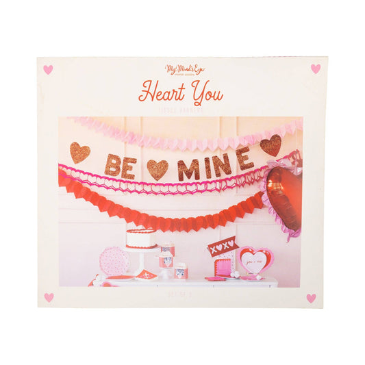 Triple Heart Tissue Garland
