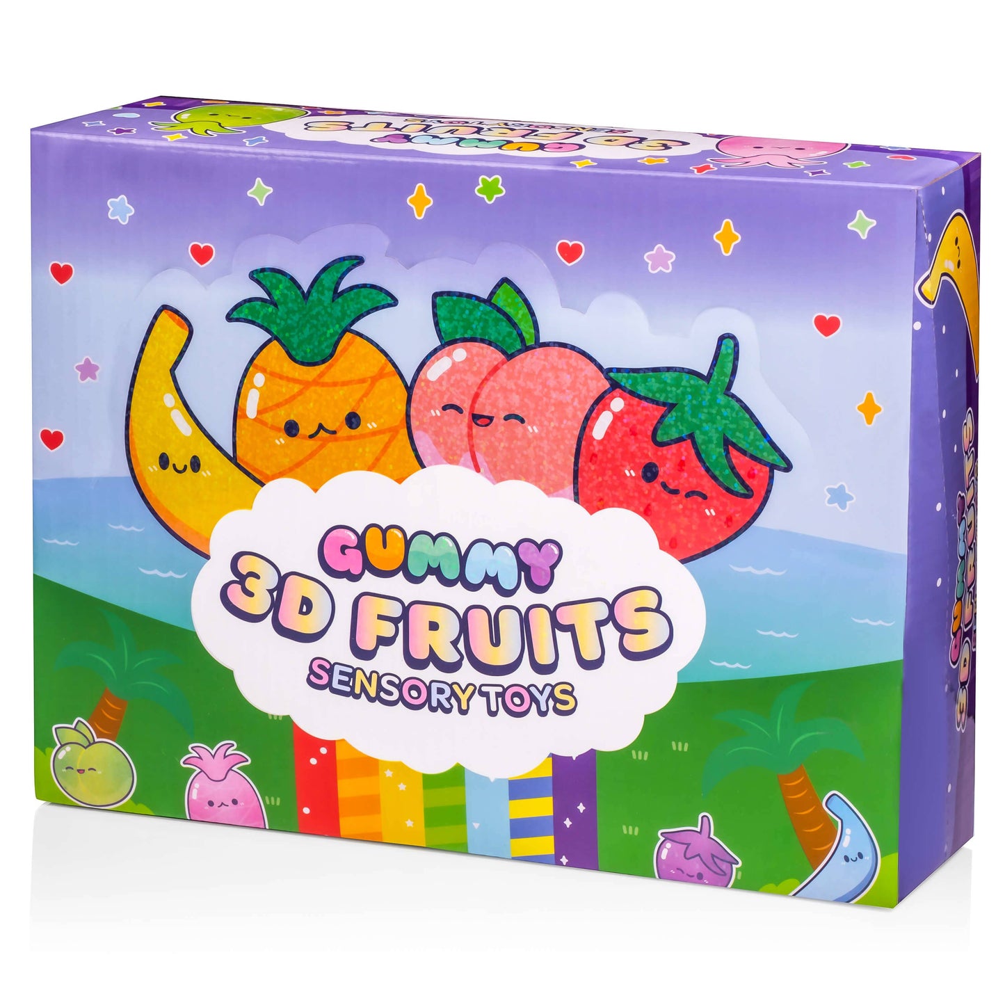Grape Gummy 3D Fruits Sensory Squishy Toy (12pcs/case)