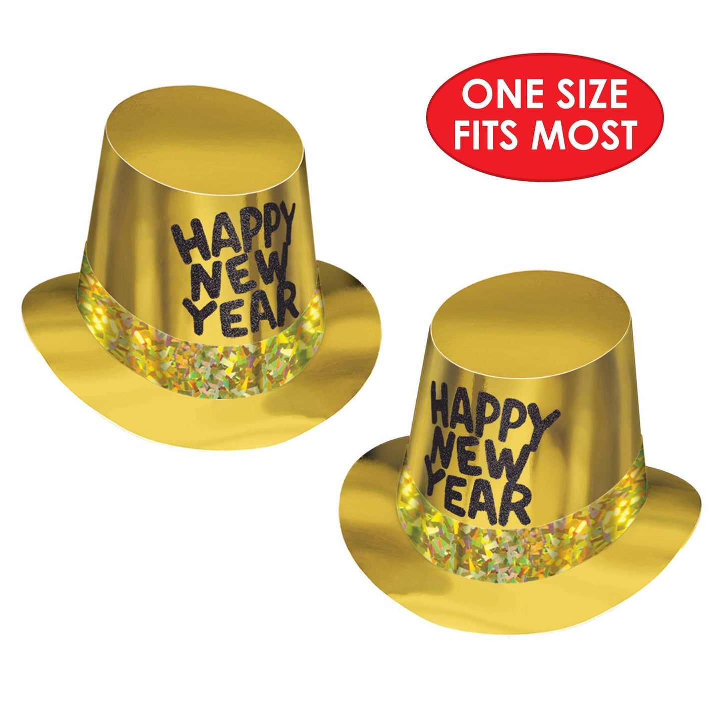 Gold Rush "Happy New Year" Hi-Hat, Pack of 25