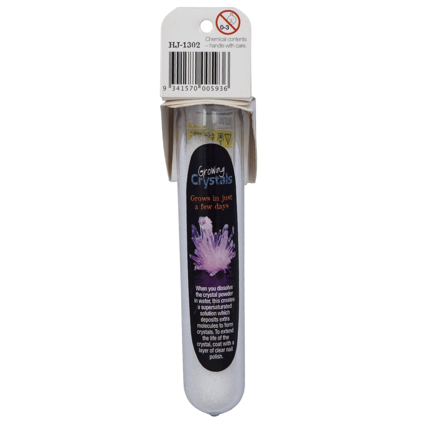 Growing Crystals in Scientific Test Tube