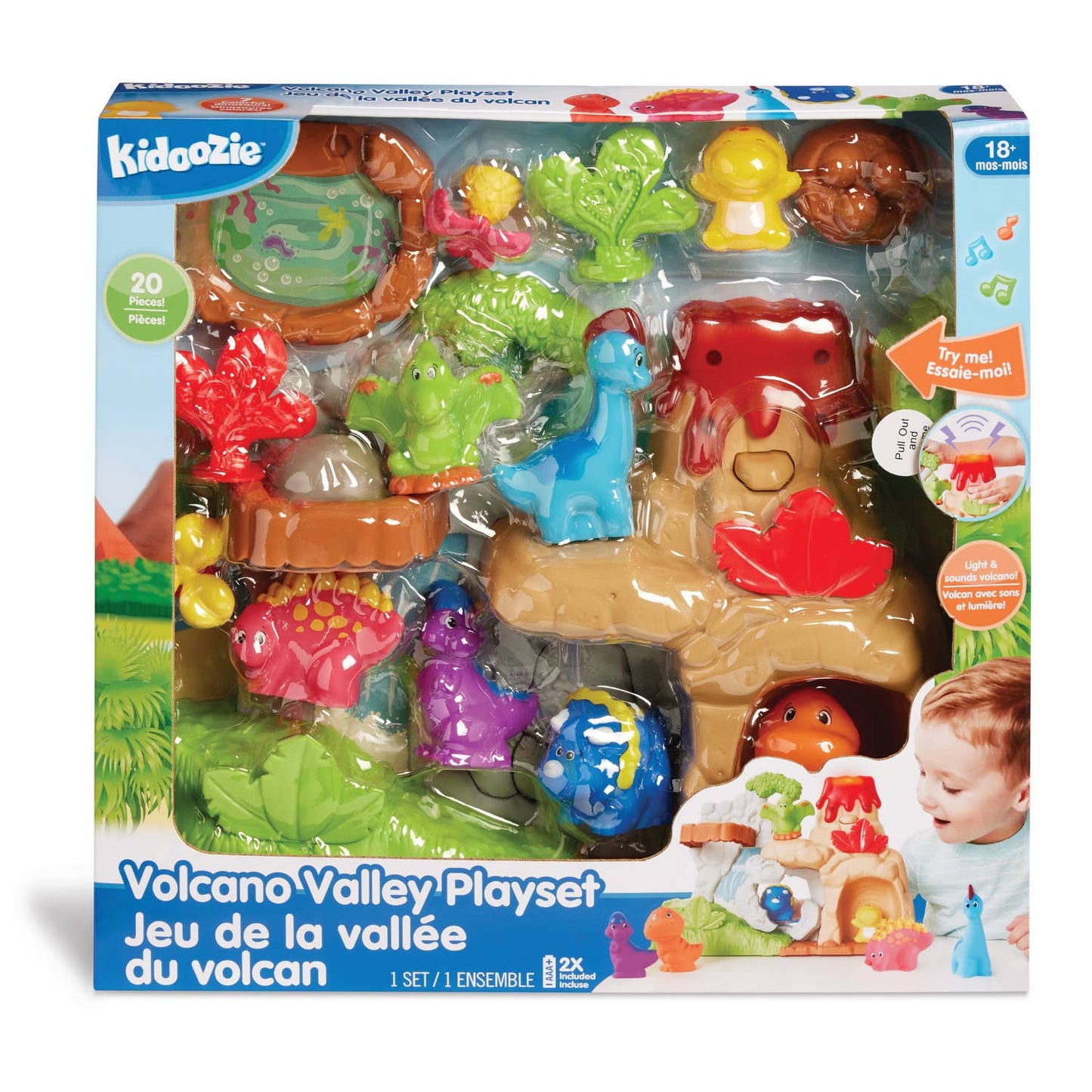 Kidoozie Volcano Valley Playset, Interactive Toddler Toy
